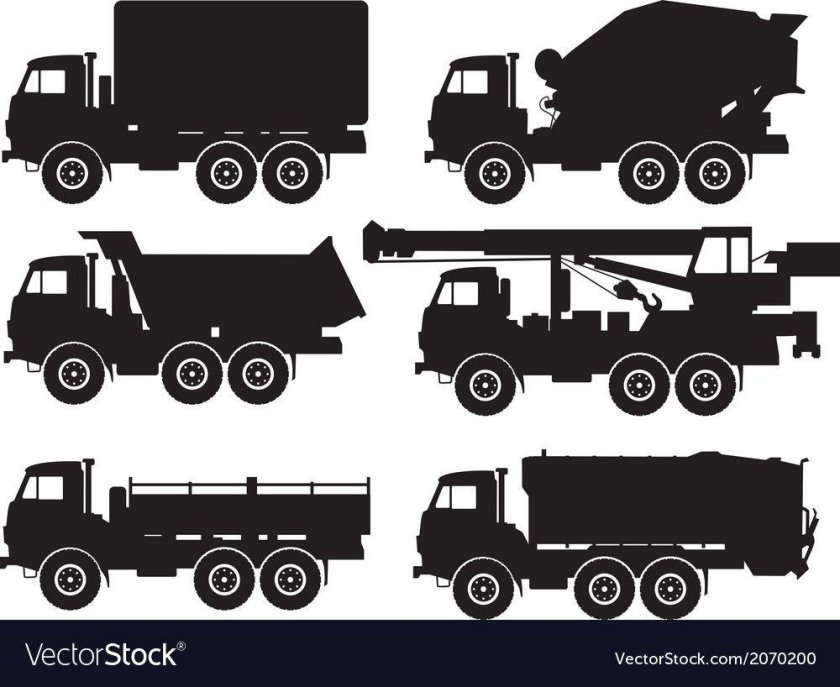 Силуэт грузового автомобиля