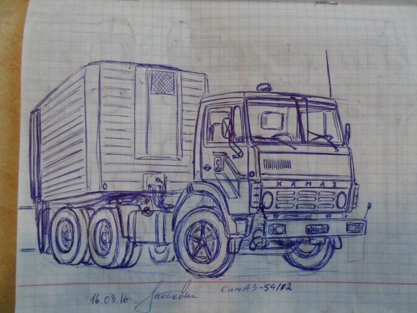 КАМАЗ 54112 чертеж