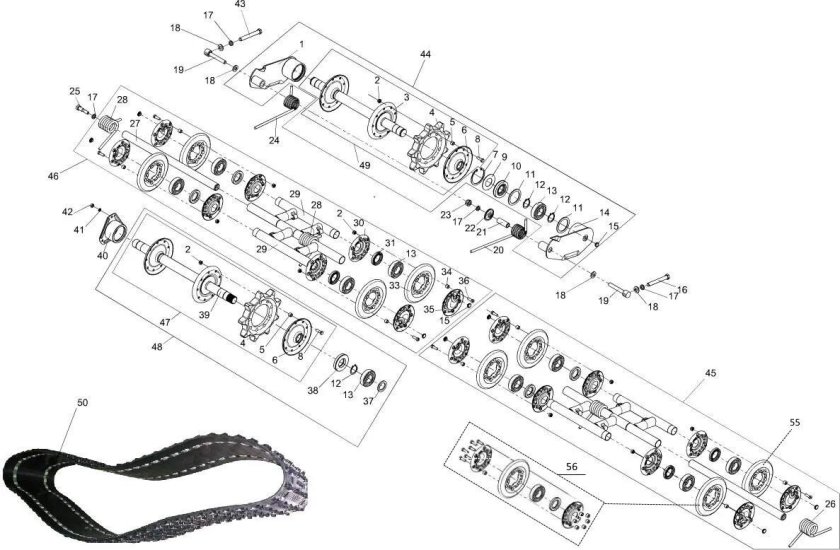 Схема сборки ведущего вала Буран