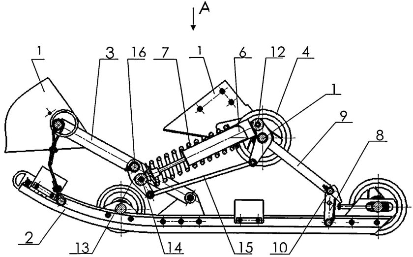 Схема подвески снегохода Буран 640