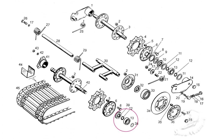 Схема подвески снегохода Буран 640