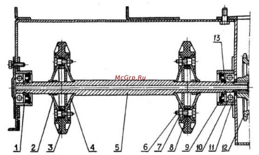 Ведущий вал снегохода Буран чертеж