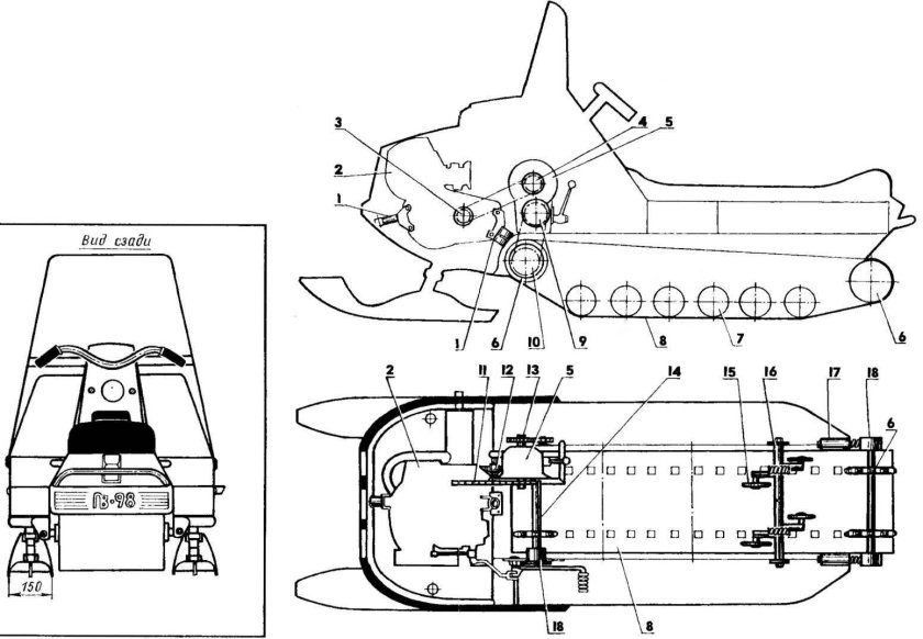 Габариты снегохода Буран 640