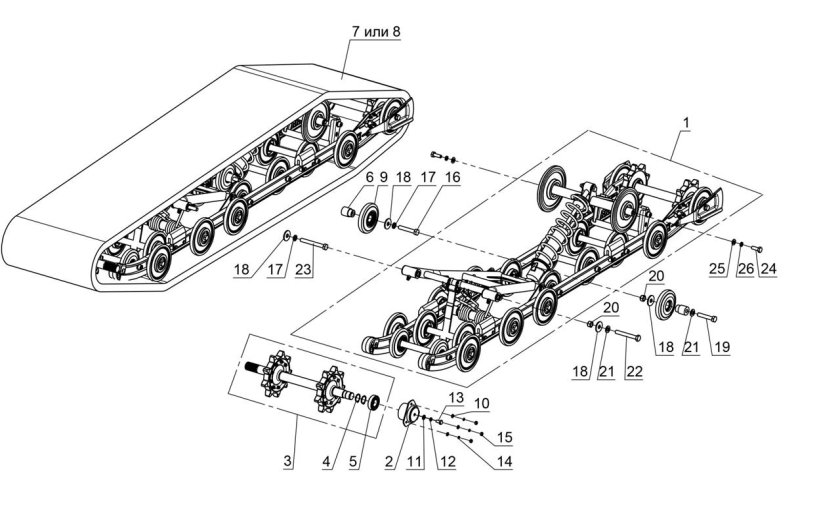 Подвеска снегохода стелс Ермак 800