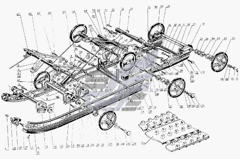 Рысь 440 подвеска гусеницы снегоход