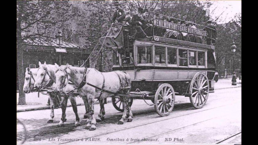 Омнибус 19 века в Петербурге