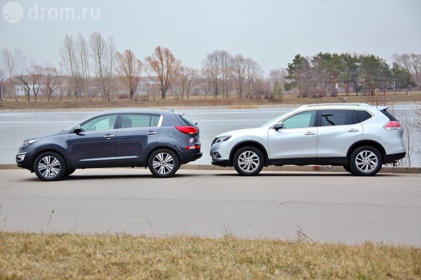 Киа Спортейдж и Ниссан х-Трейл