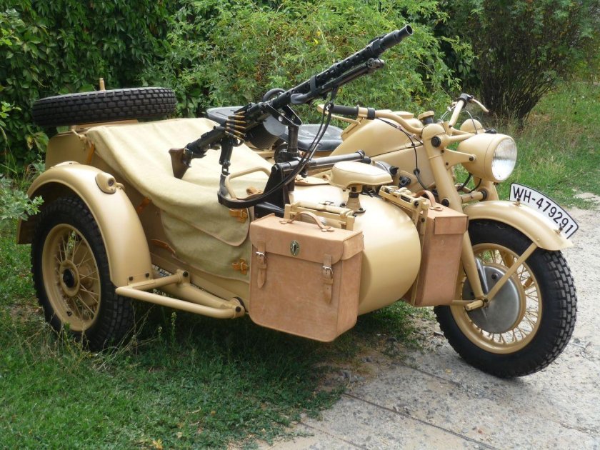 Мотоцикл Цюндапп Zundapp KS 750 С пулеметом