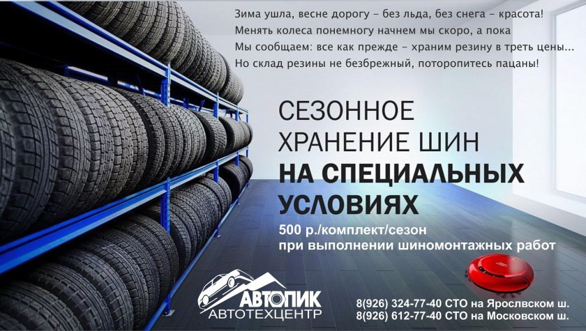 Хранение резины