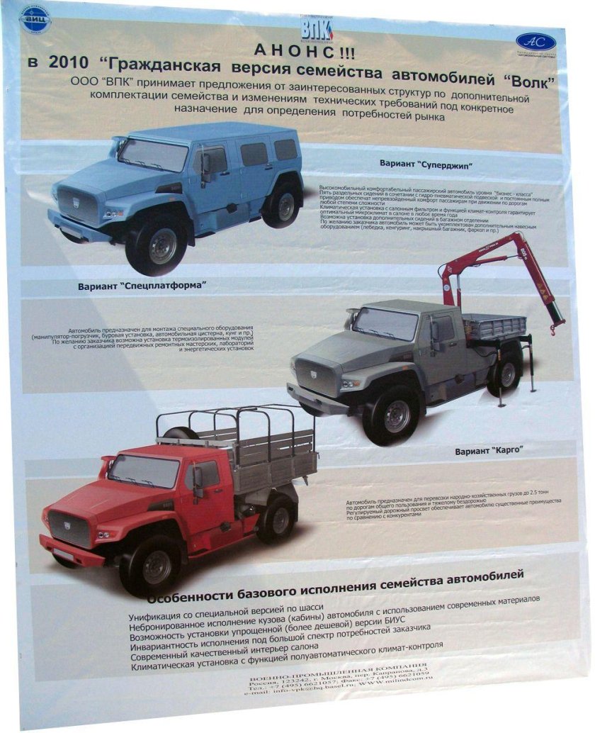 Автомобиль волк Гражданская версия