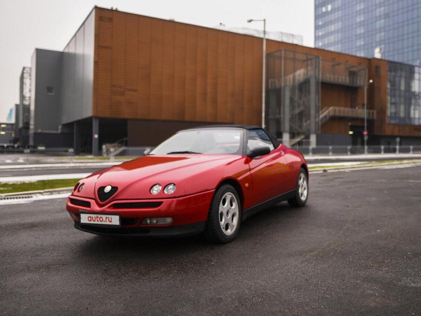 Красный кабриолет Альфа Ромео