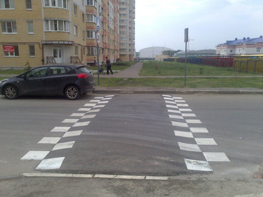 Разметка 1.25 (дорожная неровность)