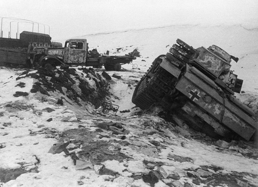 Подбитые немецкие танки под Москвой