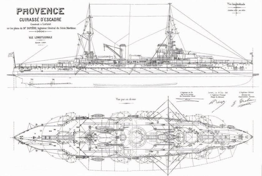 Линейные корабли типа Бретань чертежи