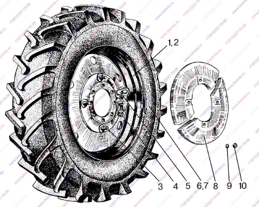 Колеса МТЗ 80 диаметр