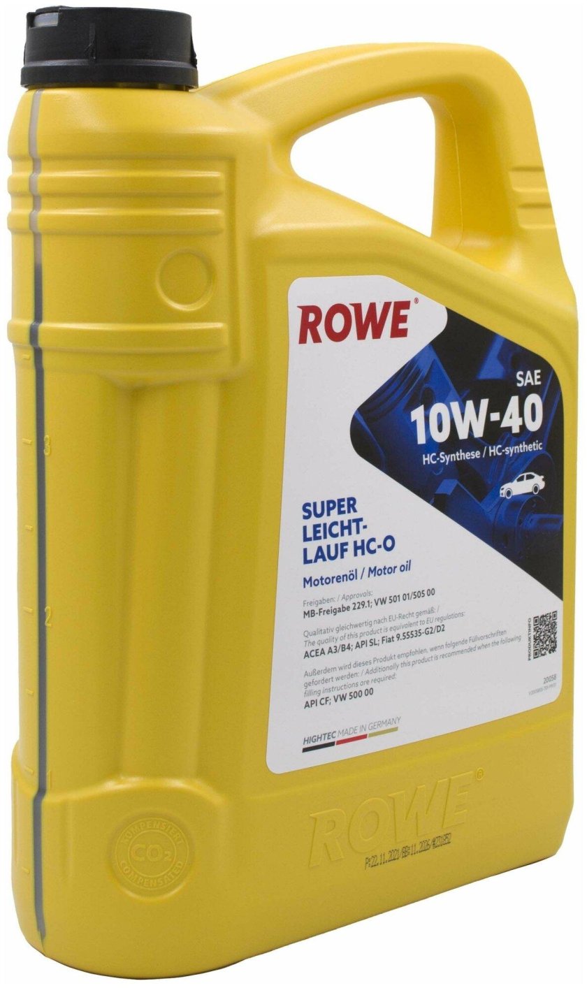 Масло Rowe 10w 40 дизель