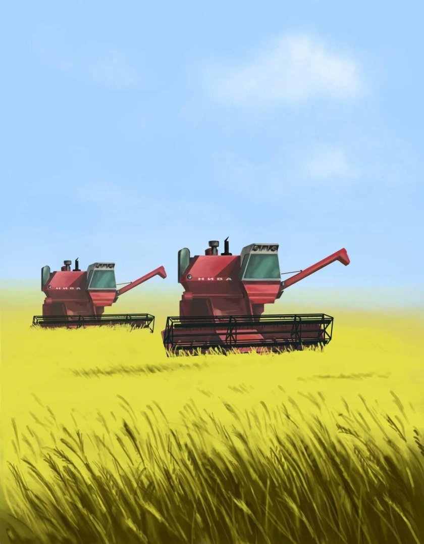 Картина комбайн