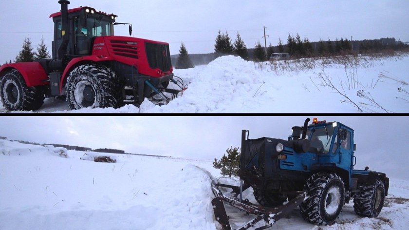 Трактор т 150 и Кировец