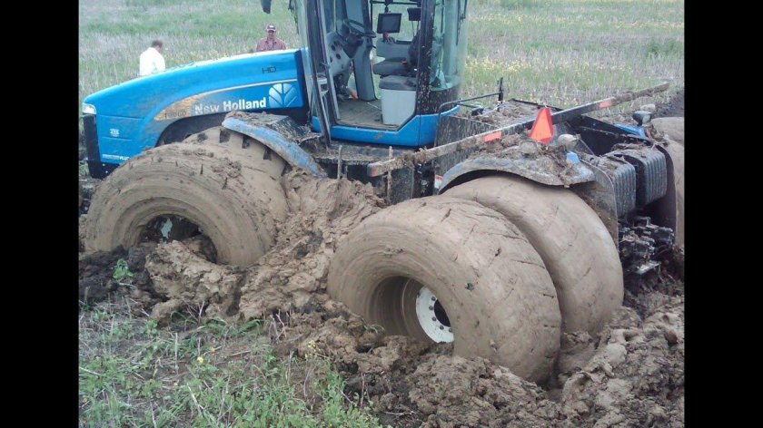 Трактор буксует