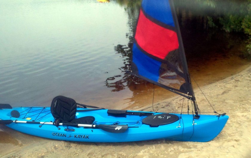 Морской каяк с парусом
