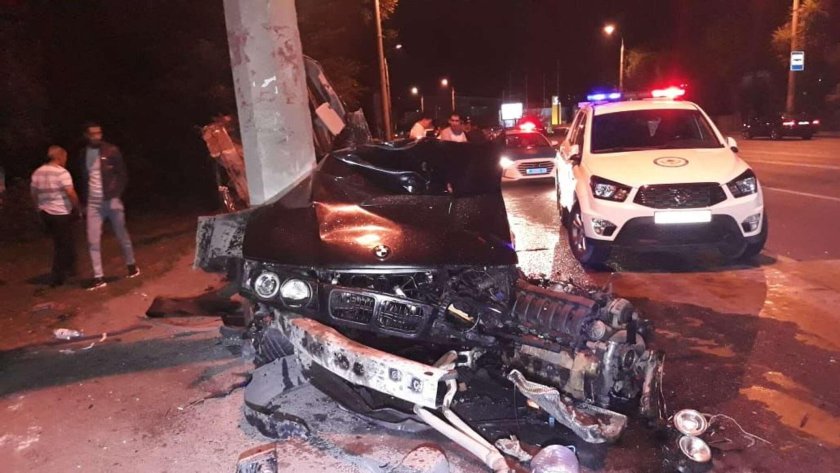 BMW e34 авария