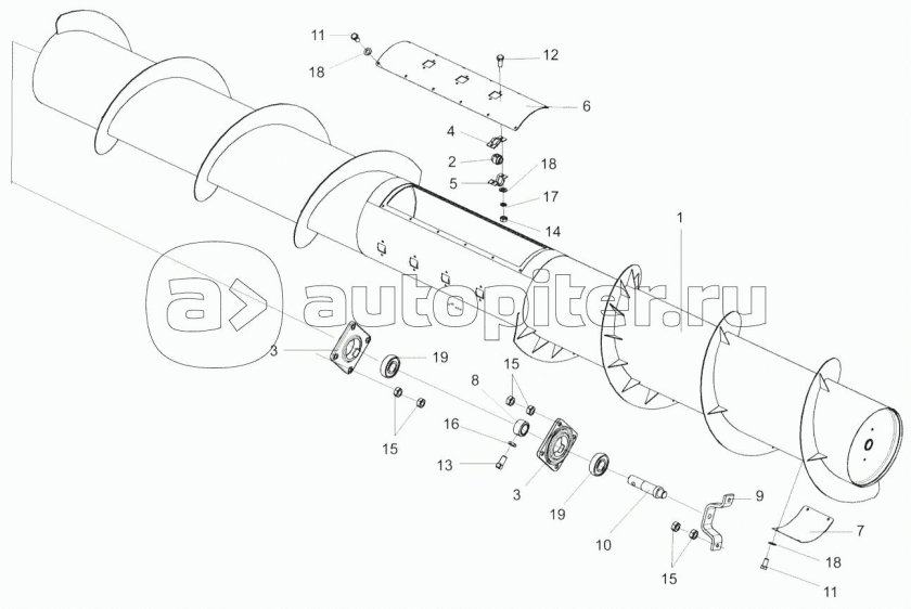 Шнек жатки Акрос 7 метров