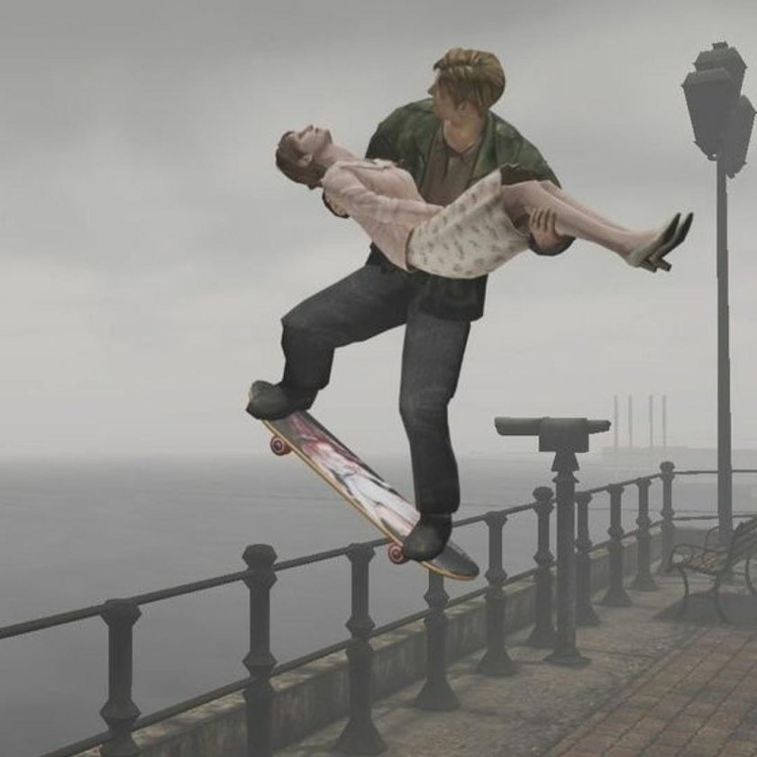 Джеймс Сандерленд прыгает в дыру