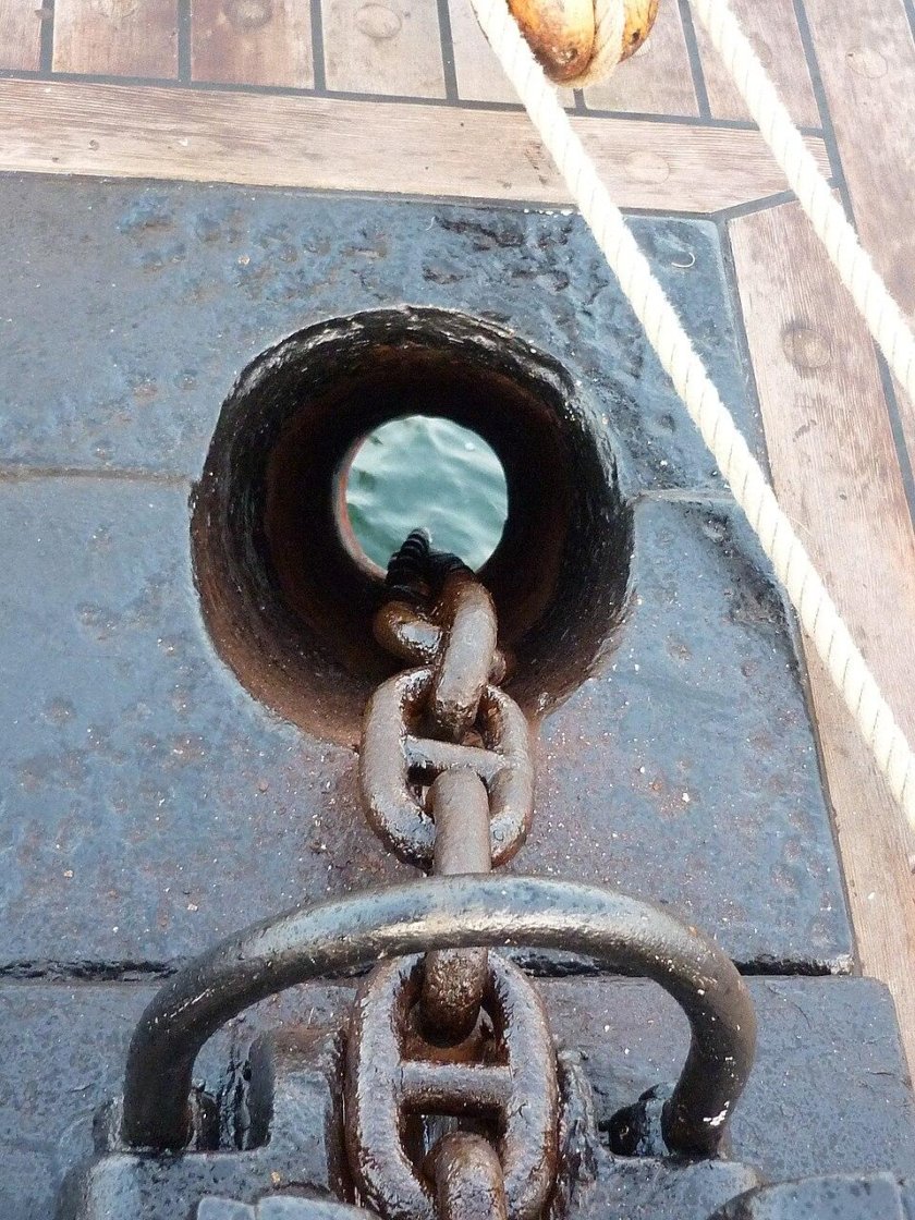 Якорный клюз на судне