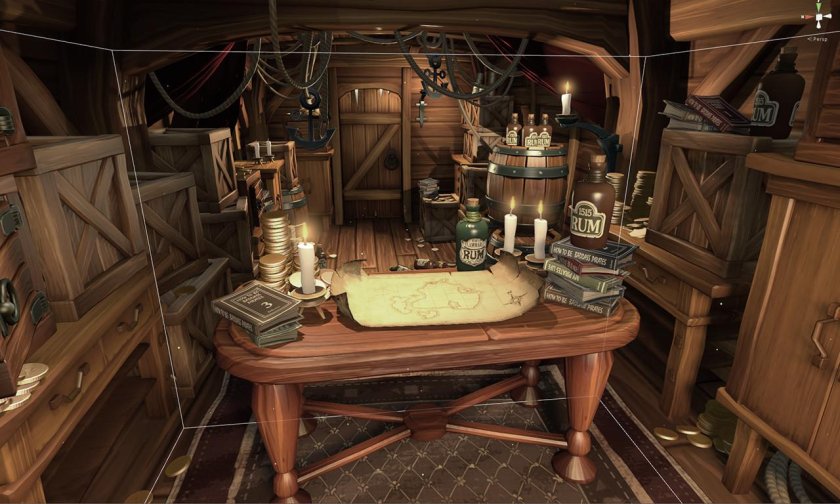 Каюта капитана на корабле 17 века