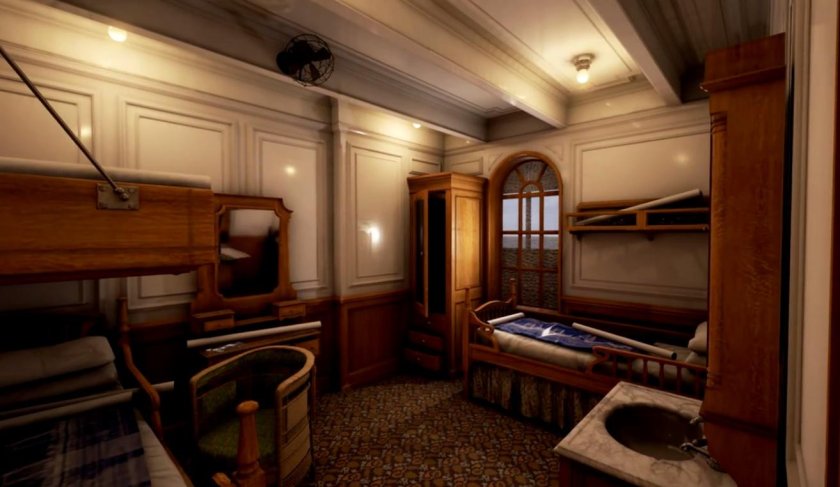 Каюта капитана на корабле 19 века