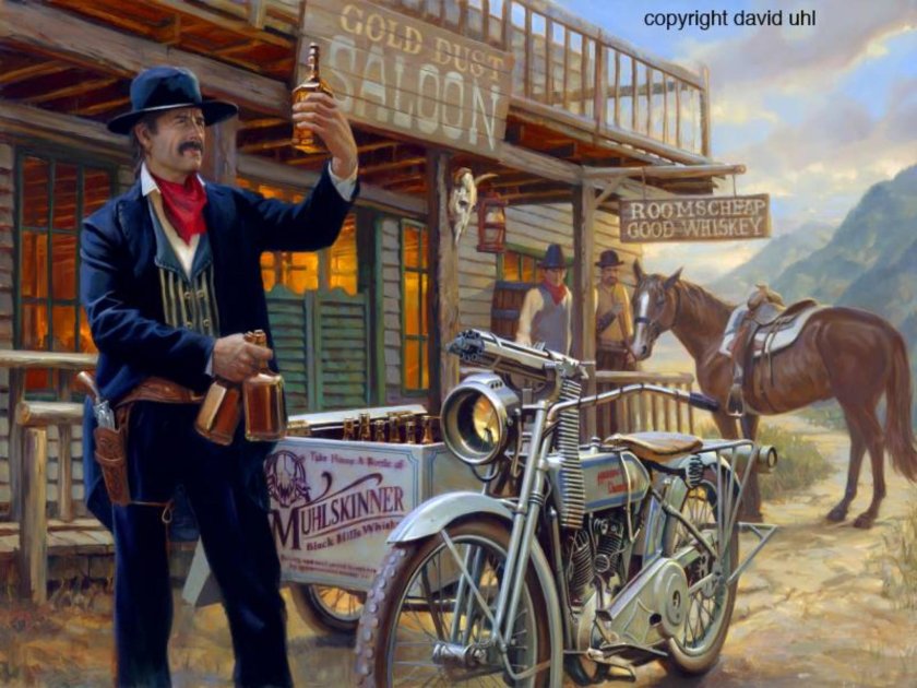 Художник Харлей Дэвидсон Дэвид уль