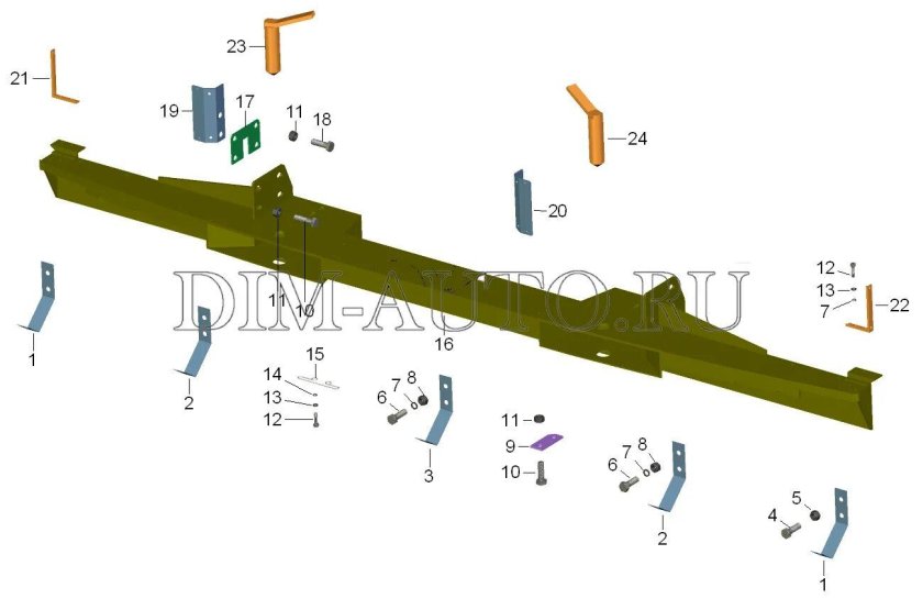 Усилитель крепления бампера КАМАЗ 6520