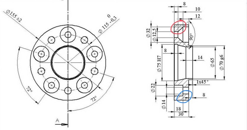 Проставка колеса ВАЗ 2121 чертеж