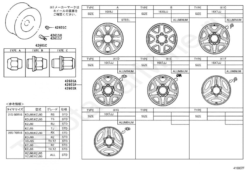 Toyota Land Cruiser Prado 120 размер дисков