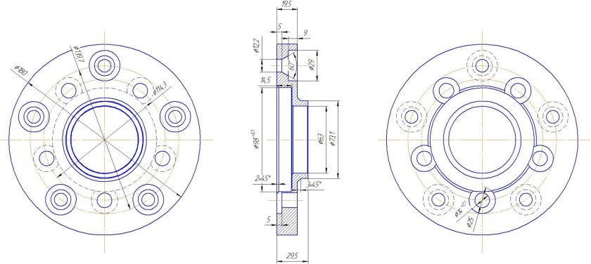 Проставка колеса ВАЗ 2121 чертеж