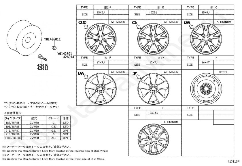 Разболтовка колес Тойота Приус 20
