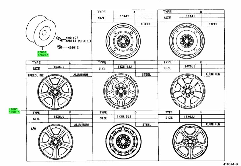 Разболтовка колес Тойота Калдина St 210