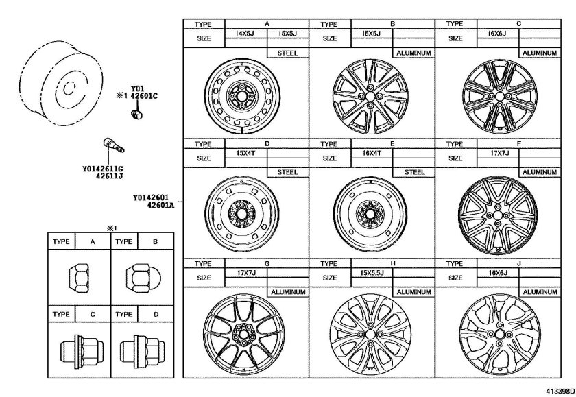 Диск Тойота Витц 14 размер