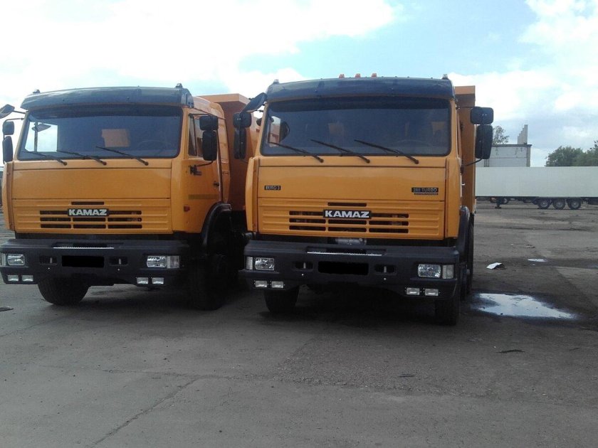 КАМАЗ 65115 желтый