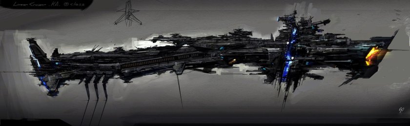 Космический корабль дредноут арт