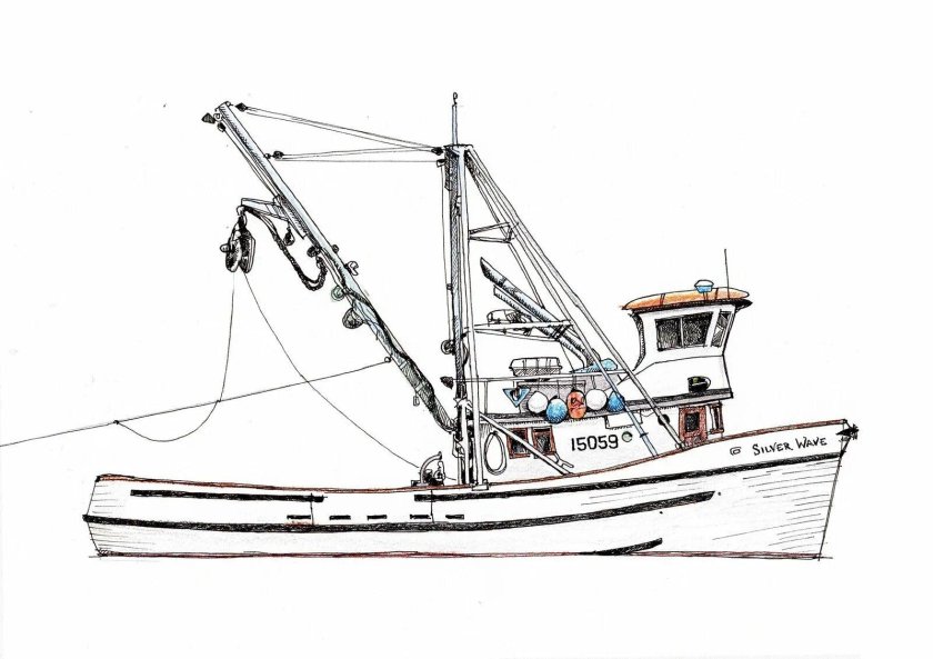 Малый рыболовный сейнер МРС-150 чертеж