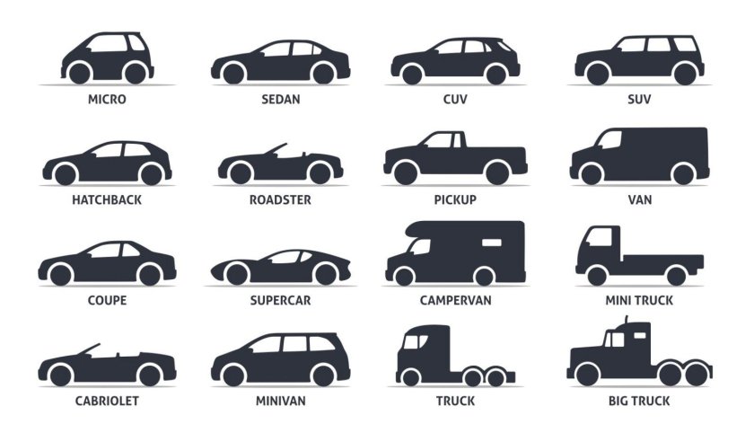 Типы кузовов автомобиля иконки