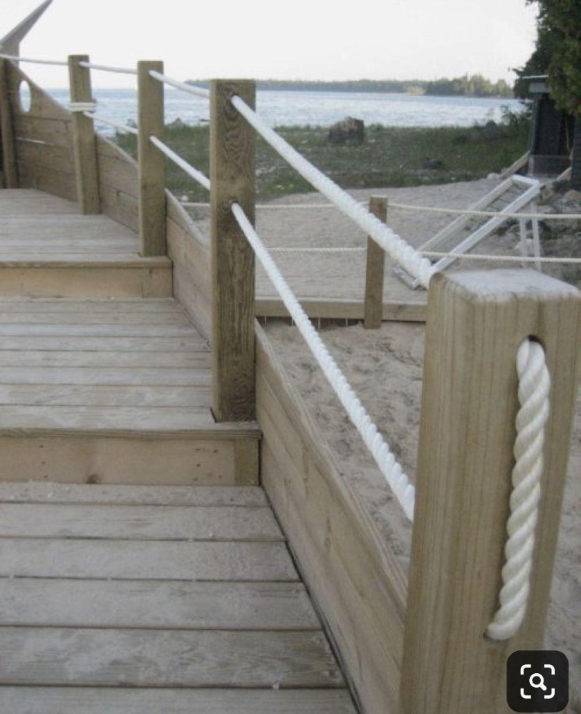 Ограждение из каната