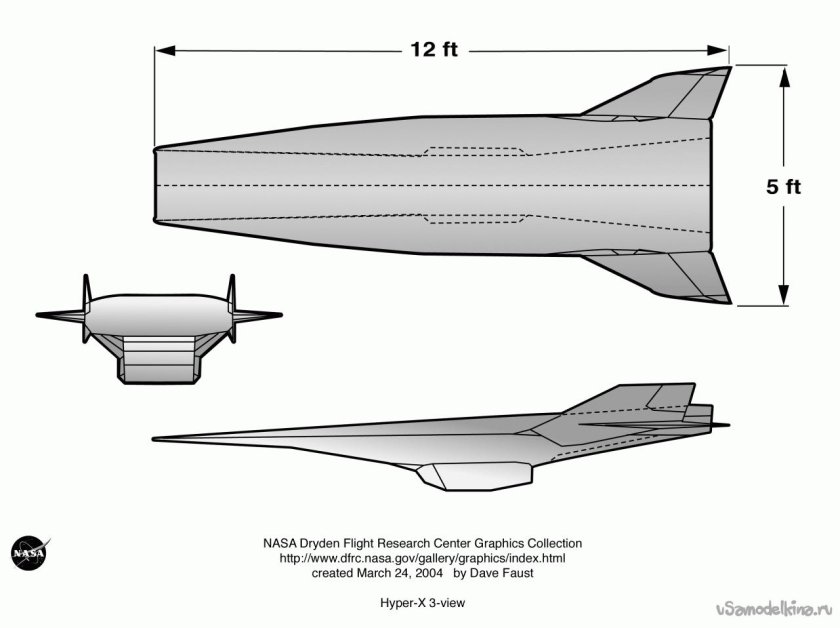 Гиперзвуковой летательный аппарат Boeing x-43