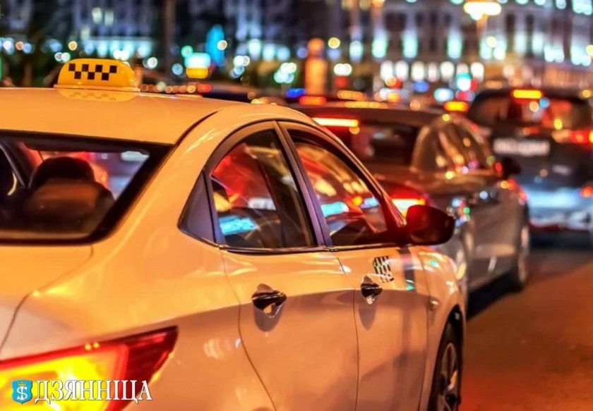 Такси в пробке