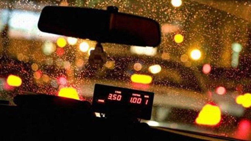 Такси зимой