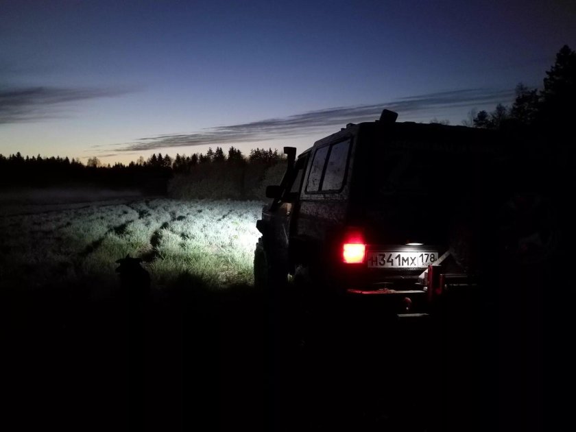 УАЗ Патриот фары ночью