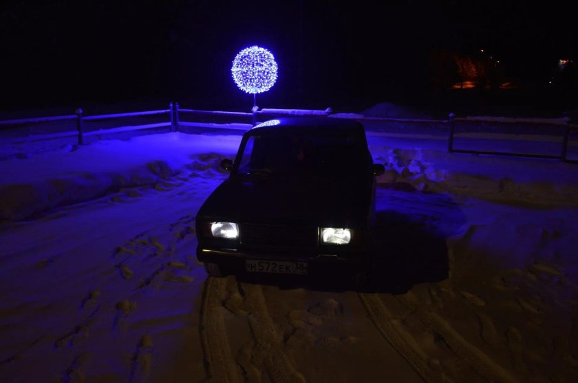 ВАЗ 2107 ночью