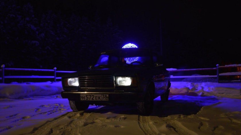 ВАЗ 2105 зима ночь