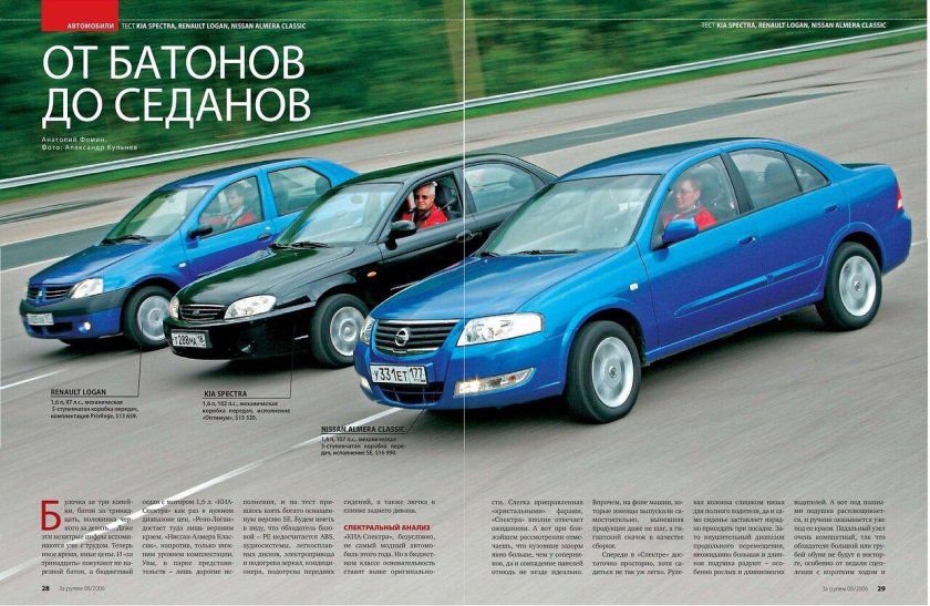 Ниссан Альмера и Рено Логан